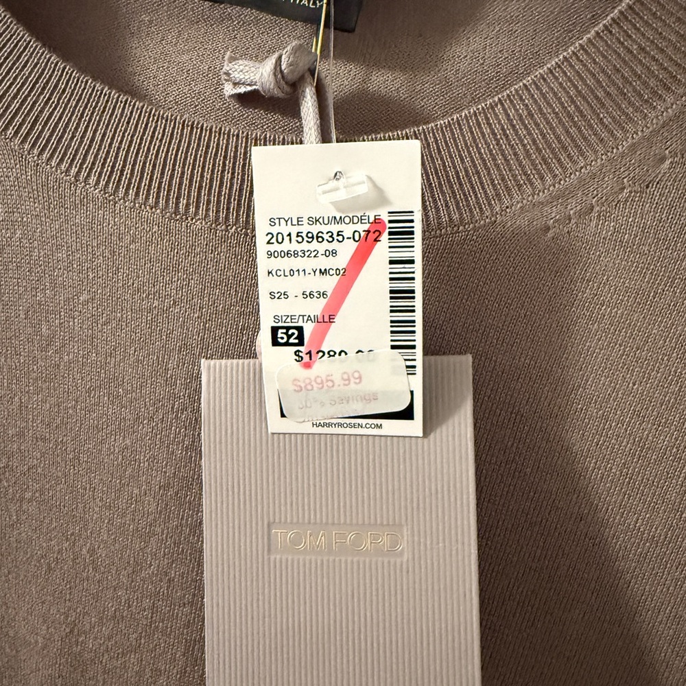 Tom Ford Men's Beige Crewneck Sweater - Picture 8 of 16